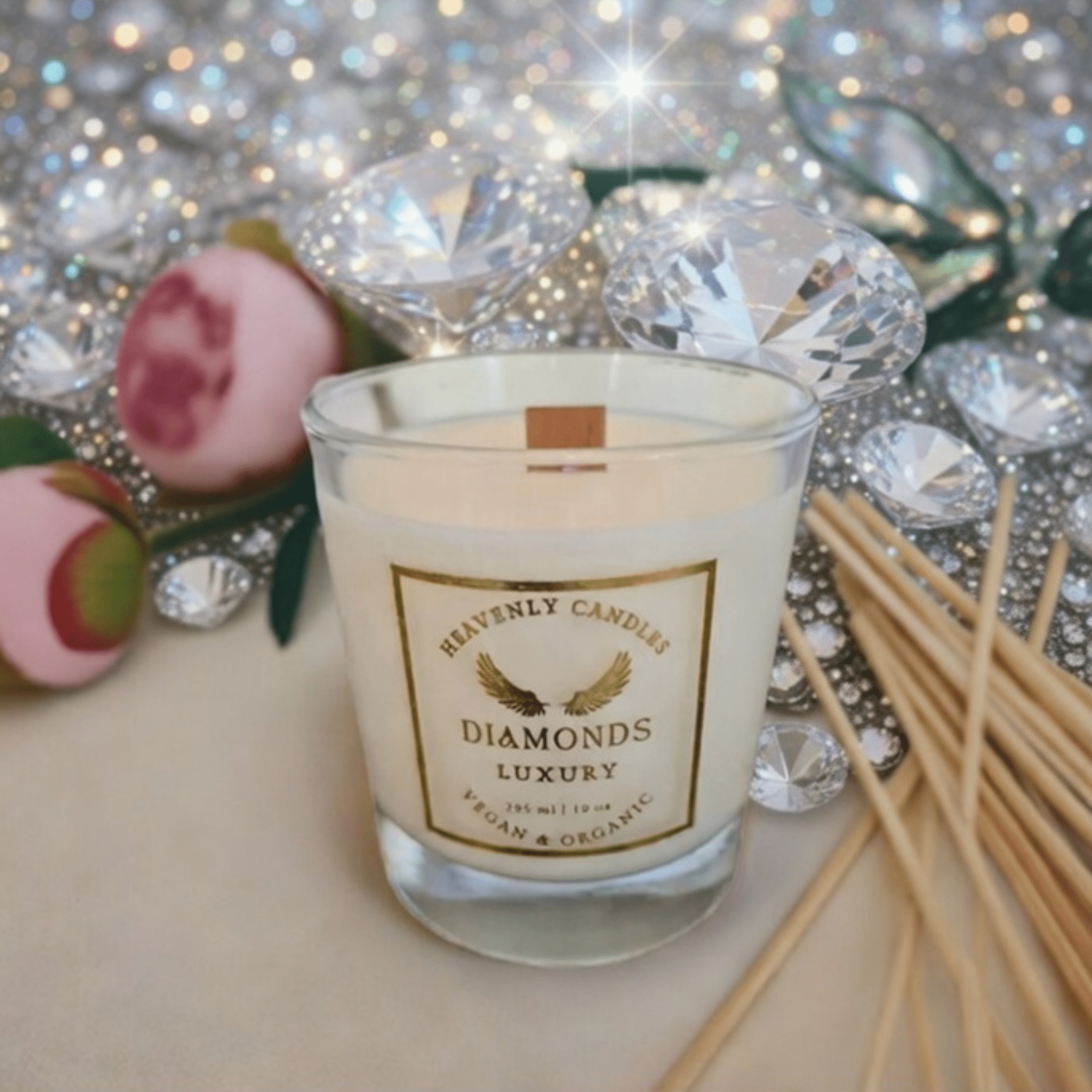 Diamonds Designer Scented Soy Candle - Elegance and Fragrance Combined - My Heavenly Candles