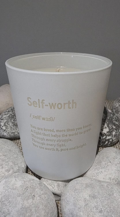 Self-worth wellness soy scented candle