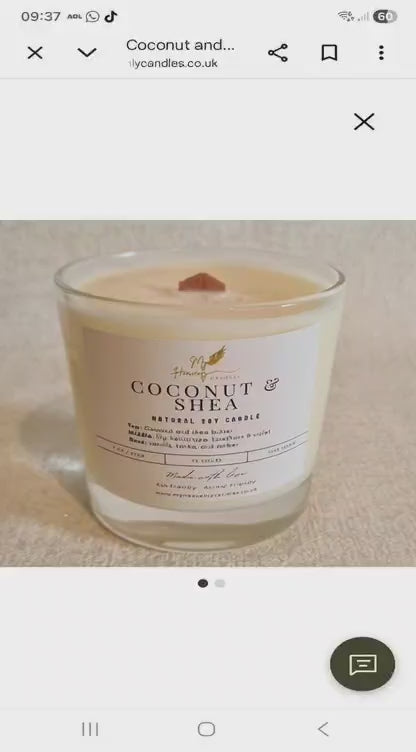 Coconut Shea Vegan Candle for a Natural Aromatic Experience